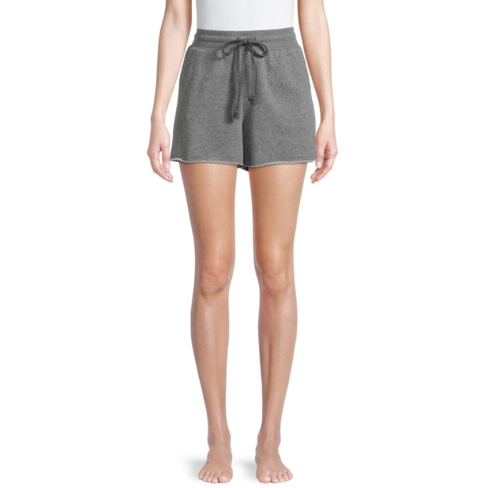 Sweet Treasure Gray Lounge Shorts S 4/6 Raw Hem Drawstring French Terry Shorts